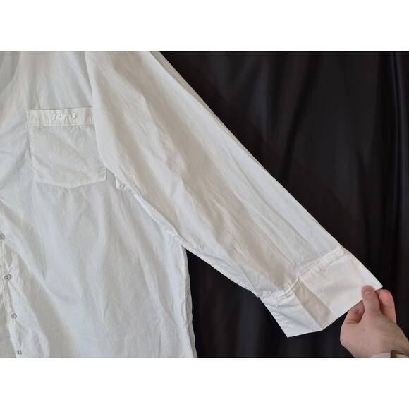 New Skims Womens Solid White 100% Cotton Spa Sleep Shirt Plus 3X - Picture 8 of 10